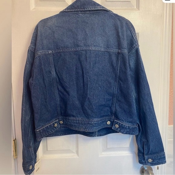 We the free Free People Now or Never Dark Wash Cropped Denim Jacket - Picture 5 of 8